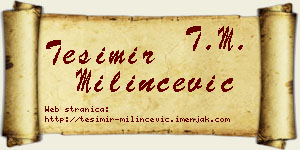 Tešimir Milinčević vizit kartica